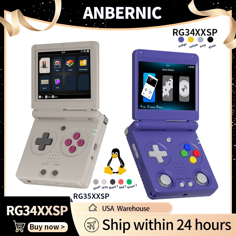 Retro Gaming Linux - Anbernic RG34XXSP RG35XXSP Flip Elde Taşınabilir