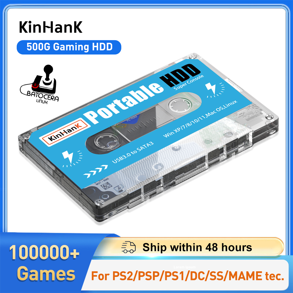 Retro Gaming Batocera - KINHANK 500G Oyun HDD Süper Konsol