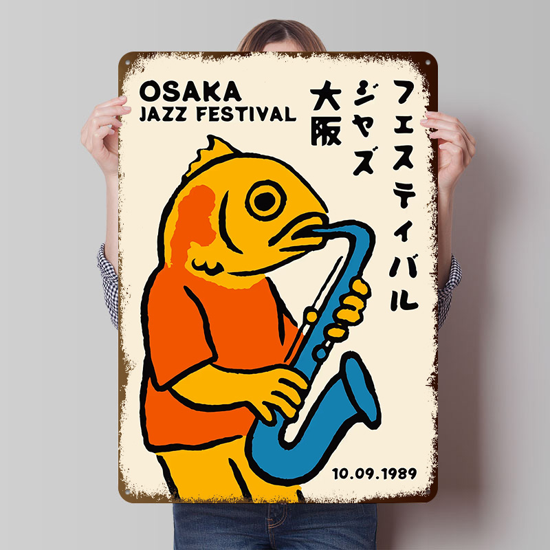 Retro Gaming Festival - Osaka Caz Festivali 1989 Metal Poster
