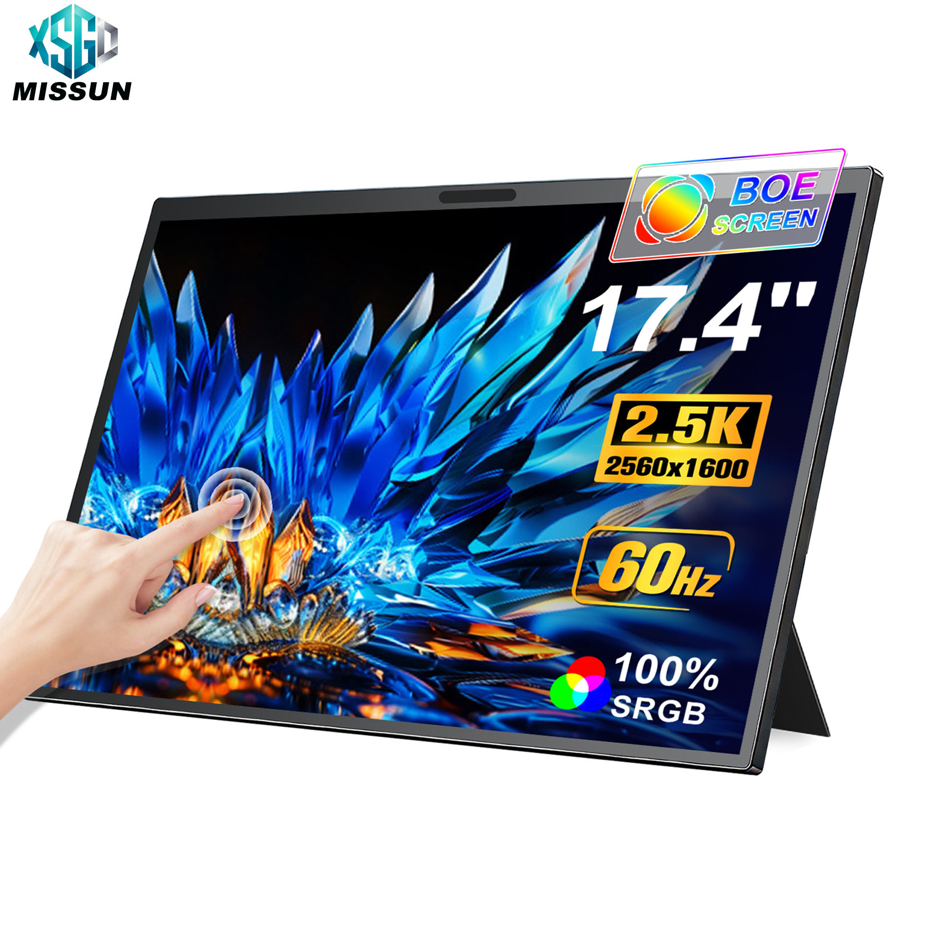 Crt Monitor Stand - MISSUN Taşınabilir Monitör Dokunmatik Ekran 17.4