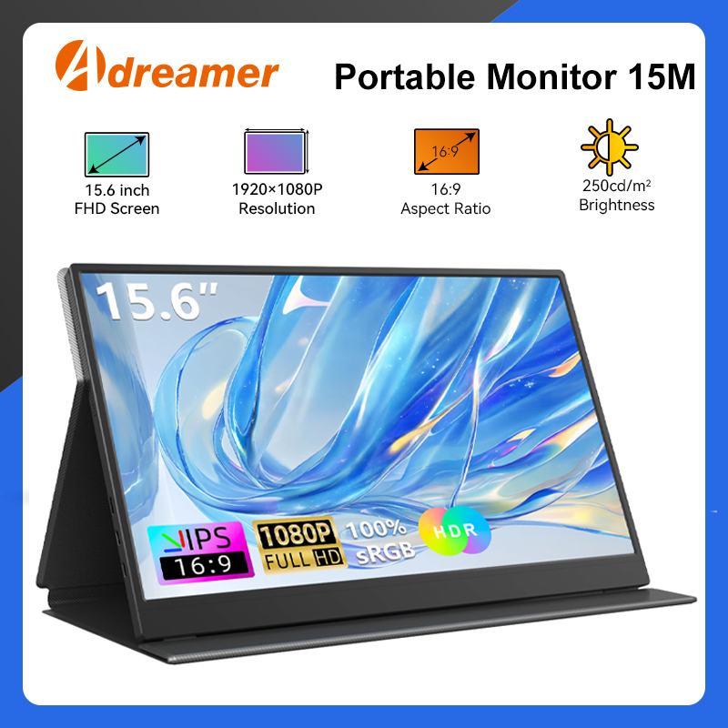 Crt Monitor Stand - Adreamer 15.6 İnç Taşınabilir Monitör 1920x1080P
