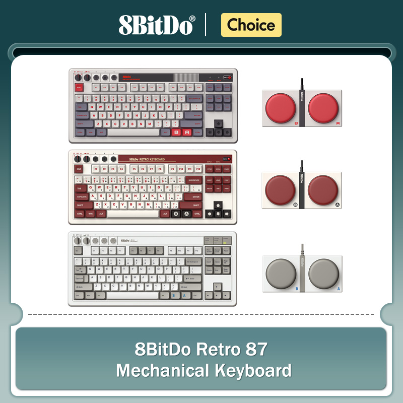 Retro Gaming For Windows - 8Bitdo Retro Mekanik Klavye, Bluetooth/2.4G/USB-C Çalışırken