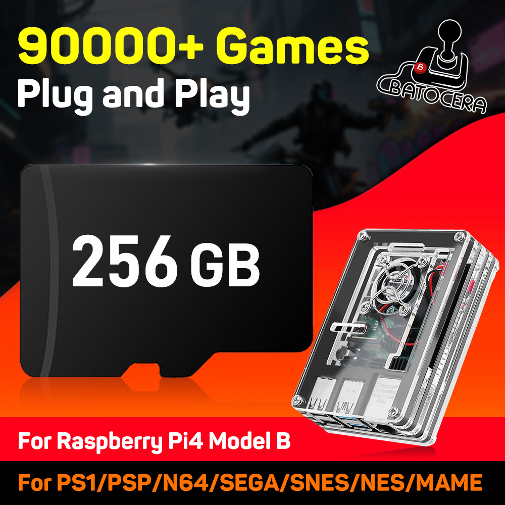 Retro Gaming Batocera - Raspberry Pi4 Model B için 90000+