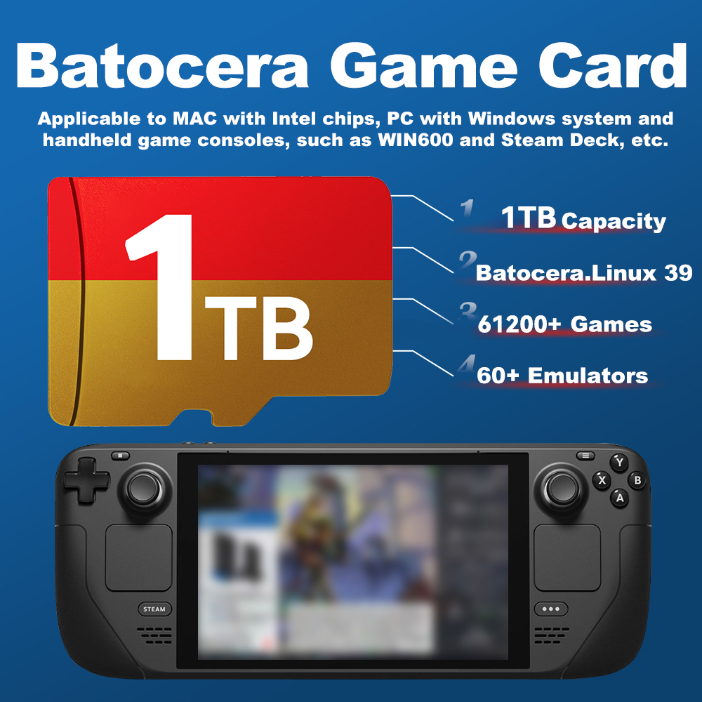 Steam Deck/Wins için 1 TB Oyun - Retro Gaming Batocera incelemesi ve fiyatı